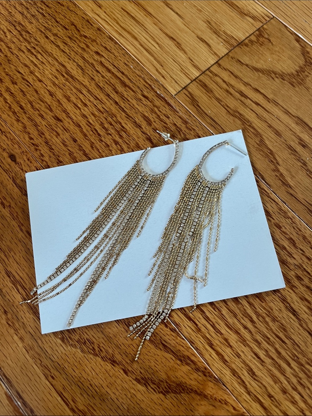 Gold Fringe Dangle Earrings - Women Jewelry